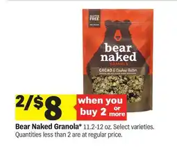 Meijer Bear Naked Granola offer