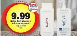 Meijer Native Body Washes or Hair Care Products offer