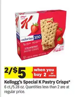 Meijer Kellogg's Special K Pastry Crisps offer