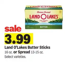 Meijer Land O'Lakes Butter Sticks 16 oz. or Spread 13-15 oz offer