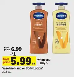 Meijer Vaseline Hand or Body Lotion offer