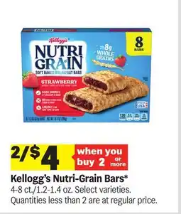 Meijer Kellogg's Nutri-Grain Bars offer