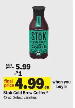 Meijer Stok Cold Brew Coffee offer