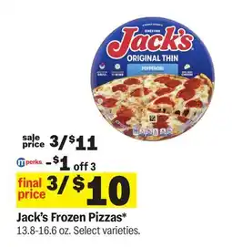 Meijer Jack's Frozen Pizzas offer