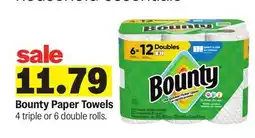 Meijer Bounty Paper Towels offer