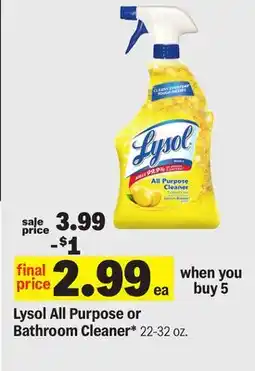 Meijer Lysol All Purpose or Bathroom Cleaner offer
