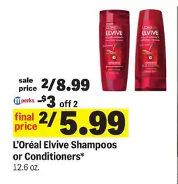 Meijer L' Oréal Elvive Shampoos or Conditioners offer