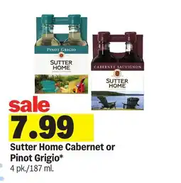 Meijer Sutter Home Cabernet or Pinot Grigio offer