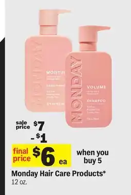 Meijer Monday Hair Care Products offer