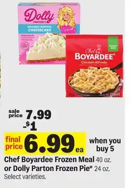 Meijer Chef Boyardee Frozen Meal 40 oz. or Dolly Parton Frozen Pie* 24 oz offer