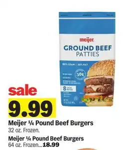 Meijer Meijer ¼ Pound Beef Burgers offer