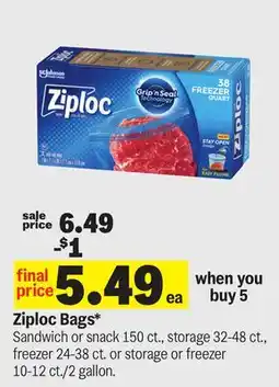 Meijer Ziploc Bags offer