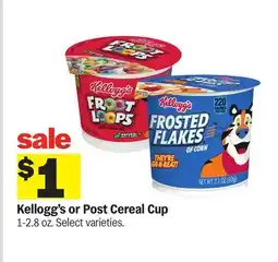 Meijer Kellogg's or Post Cereal Cup offer