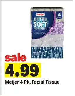 Meijer Meijer 4 Pk. Facial Tissue offer