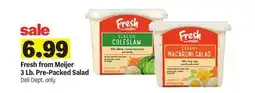 Meijer Fresh from Meijer 3 Lb. Pre-Packed Salad offer