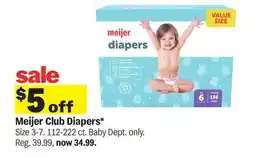 Meijer Meijer Club Diapers offer
