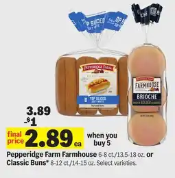 Meijer Pepperidge Farm Farmhouse 6-8 ct./13.5-18 oz. or Classic Buns* 8-12 ct./14-15 oz offer