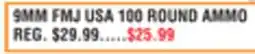 Dunham's Sports 9MM FMJ USA 100 ROUND AMMO offer