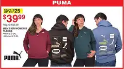 Dunham's Sports PUMA MEN'S OR WOMEN'S FLEECE offer