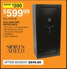Dunham's Sports SPORTS AFIELD 30+4 GUN FIRE RATED SAFE offer