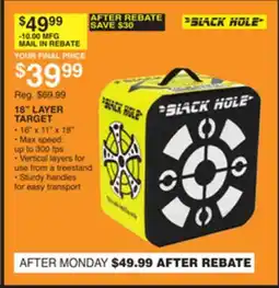 Dunham's Sports BLACK HOLE 18 LAYER TARGET offer
