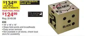 Dunham's Sports 6X6 TARGET offer