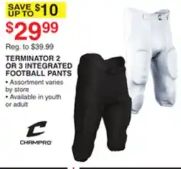 Dunham's Sports TERMINATOR 2 OR 3 INTEGRATED FOOTBALL PANTS offer