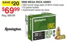 Dunham's Sports REMINGTON 9MM MEGA PACK AMMO offer