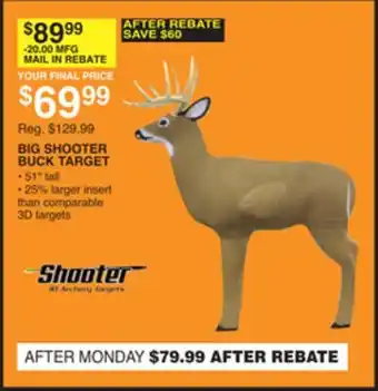 Dunham's Sports BIG SHOOTER BUCK TARGET offer