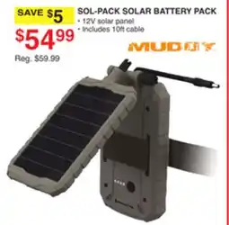 Dunham's Sports MUDDY SOL-PACK SOLAR BATTERY PACK offer