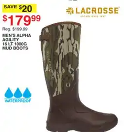 Dunham's Sports MEN'S ALPHA AGILITY 16 LT 1000G MUD BOOTS offer