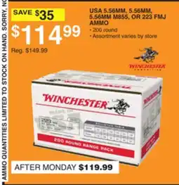 Dunham's Sports USA 5.56MM, 5.56MM, 5.56MM M855, OR 223 FMJ AMMO offer