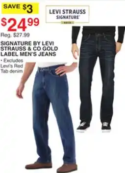 Dunham's Sports SIGNATURE BY LEVI STRAUSS & CO GOLD LABEL MEN'S JEANS offer