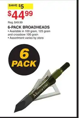 Dunham's Sports 6-PACK BROADHEADS offer