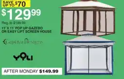 Dunham's Sports 11' X 11' POP UP GAZEBO OR EASY LIFT SCREEN HOUSE offer