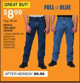 Dunham's Sports MEN'S UNLINED JEANS offer