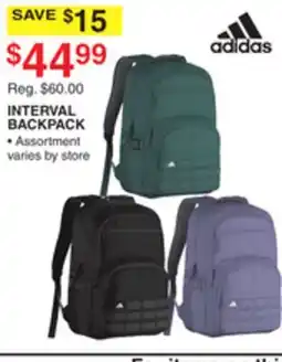 Dunham's Sports ADIDAS INTERVAL BACKPACK offer