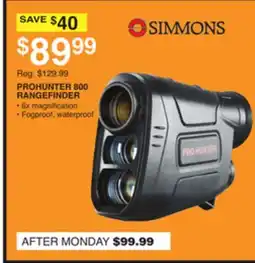 Dunham's Sports SIMMONS PROHUNTER 800 RANGEFINDER offer
