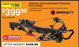Dunham's Sports SPARTAN XP400 CROSSBOW PACKAGE WITH CRANK offer