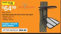 Dunham's Sports CAPTAIN HANG-ON WITH FLEX TEK SEAT offer