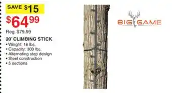 Dunham's Sports 20' CLIMBING STICK offer