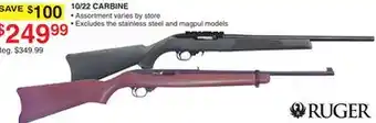 Dunham's Sports 10/22 CARBINE offer