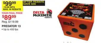 Dunham's Sports DELTA MCKENZIE PREDATOR 13 offer