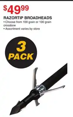 Dunham's Sports RAZORTIP BROADHEADS offer