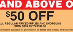 Dunham's Sports ALL REGULAR PRICED RIFLES AND SHOTGUNS offer