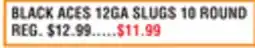 Dunham's Sports BLACK ACES 12GA SLUGS 10 ROUND offer