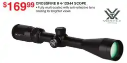 Dunham's Sports VORTEX CROSSFIRE II 4-12X44 SCOPE offer