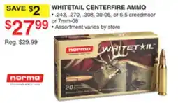 Dunham's Sports WHITETAIL CENTERFIRE AMMO offer