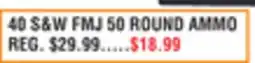 Dunham's Sports 40 S&W FMJ 50 ROUND AMMO offer