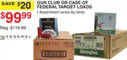 Dunham's Sports FEDERAL AMMUNITION GUN CLUB CASE OF FEDERAL TARGET LOADS offer